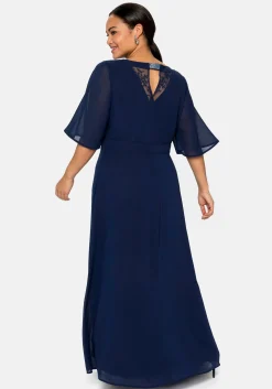 Abendkleid aus Chiffon, mit Spitzen-Einsatz<sheego New