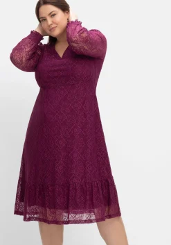Abendkleid aus elastischer Spitze, mit Unterkleid<sheego by Joe Browns Best