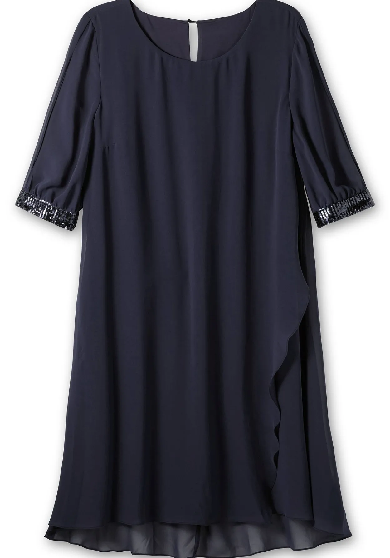 Abendkleid aus Georgette, mit geschlitztem Ärmel<sheego New