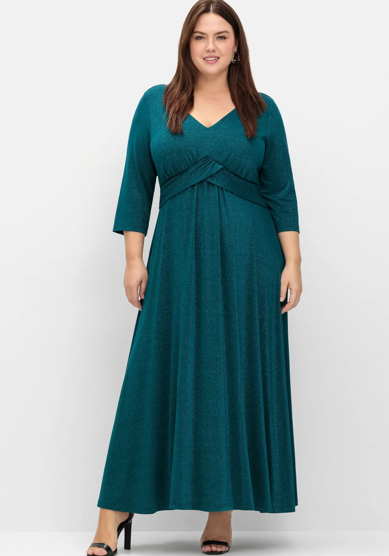 Abendkleid aus Jersey, im Glitzer-Look<sheego Online