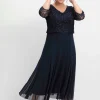 Abendkleid aus Mesh, mit Zierborten<sheego Fashion