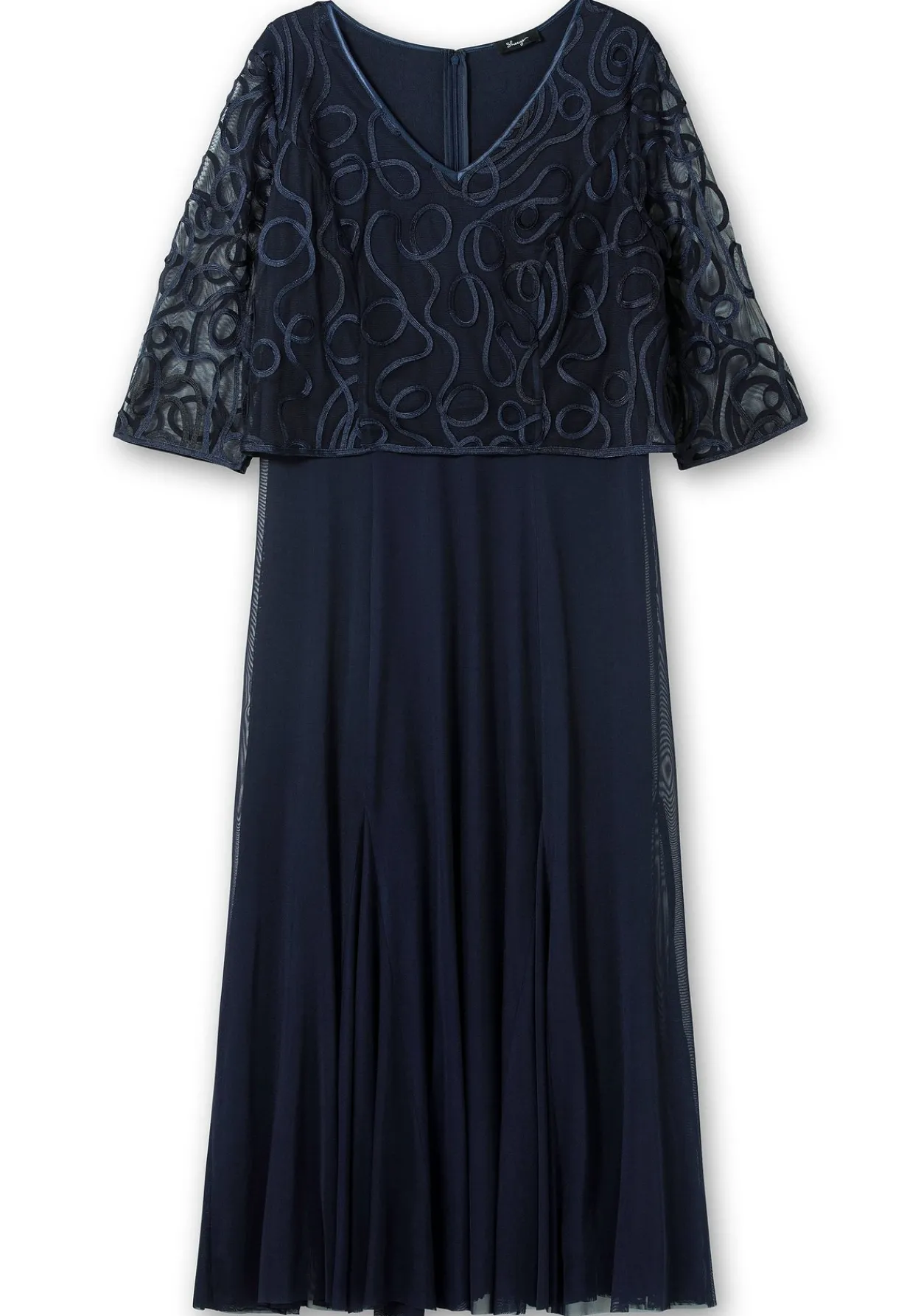 Abendkleid aus Mesh, mit Zierborten<sheego Fashion