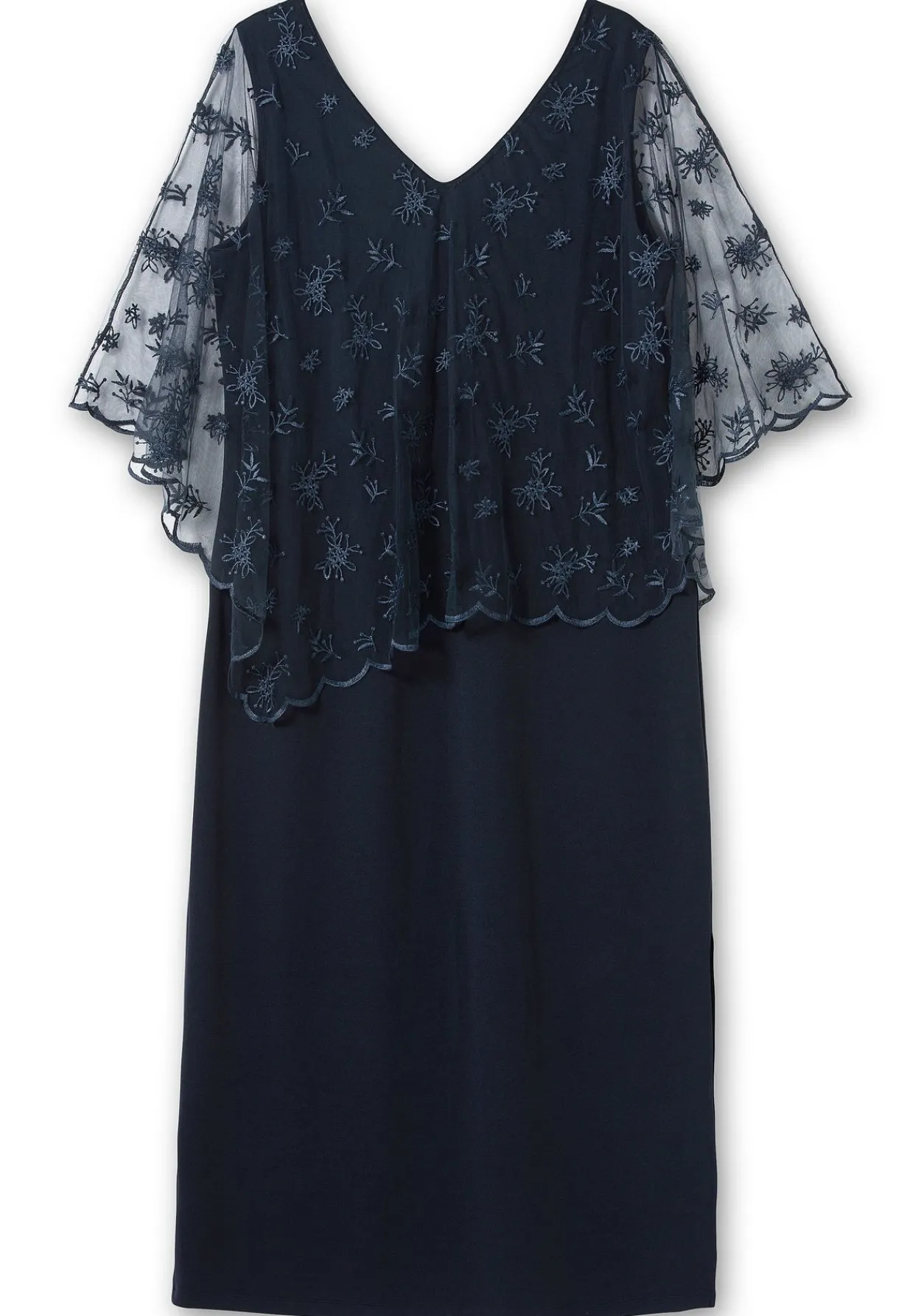 Abendkleid im Lagenlook, mit Mesh und Spitze<sheego Online