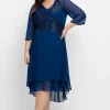 Abendkleid in Wickeloptik, mit Pailletten<sheego Outlet