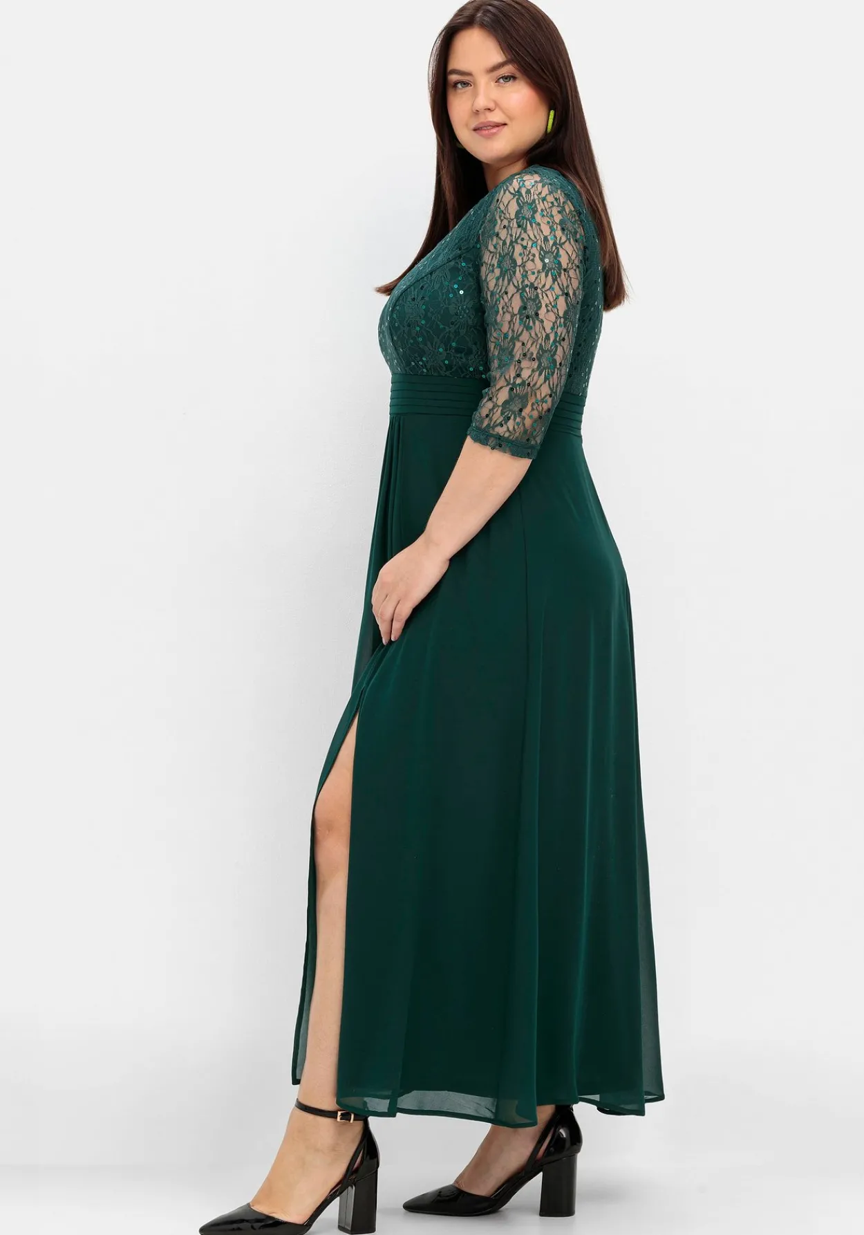Abendkleid mit floraler Spitze<sheego Clearance
