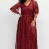 Abendkleid mit Pailletten und Meshrock<sheego Discount