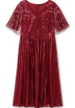 Abendkleid mit Pailletten und Meshrock<sheego Discount