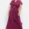 Abendkleid mit Schmuckbrosche, in A-Linie<sheego Clearance