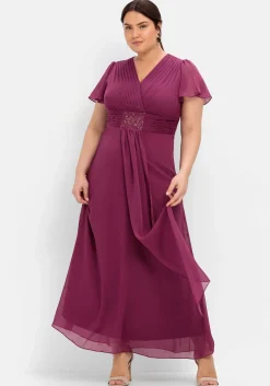 Abendkleid mit Schmuckbrosche, in A-Linie<sheego Clearance