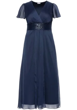 Abendkleid mit Schmuckbrosche, in A-Linie<sheego Fashion