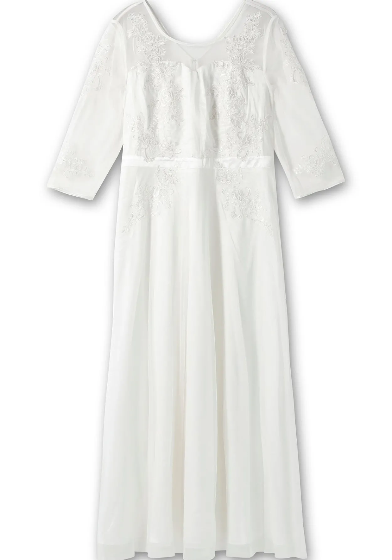 Abendkleid mit Spitzenapplikationen in Corsagenoptik<sheego Sale
