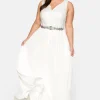 Abendkleid mit Spitzenoberteil und Chiffonrock<sheego Fashion