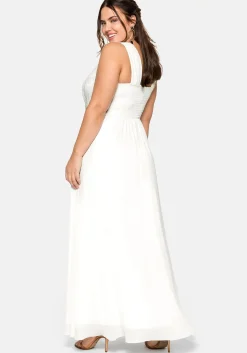 Abendkleid mit Spitzenoberteil und Chiffonrock<sheego Fashion