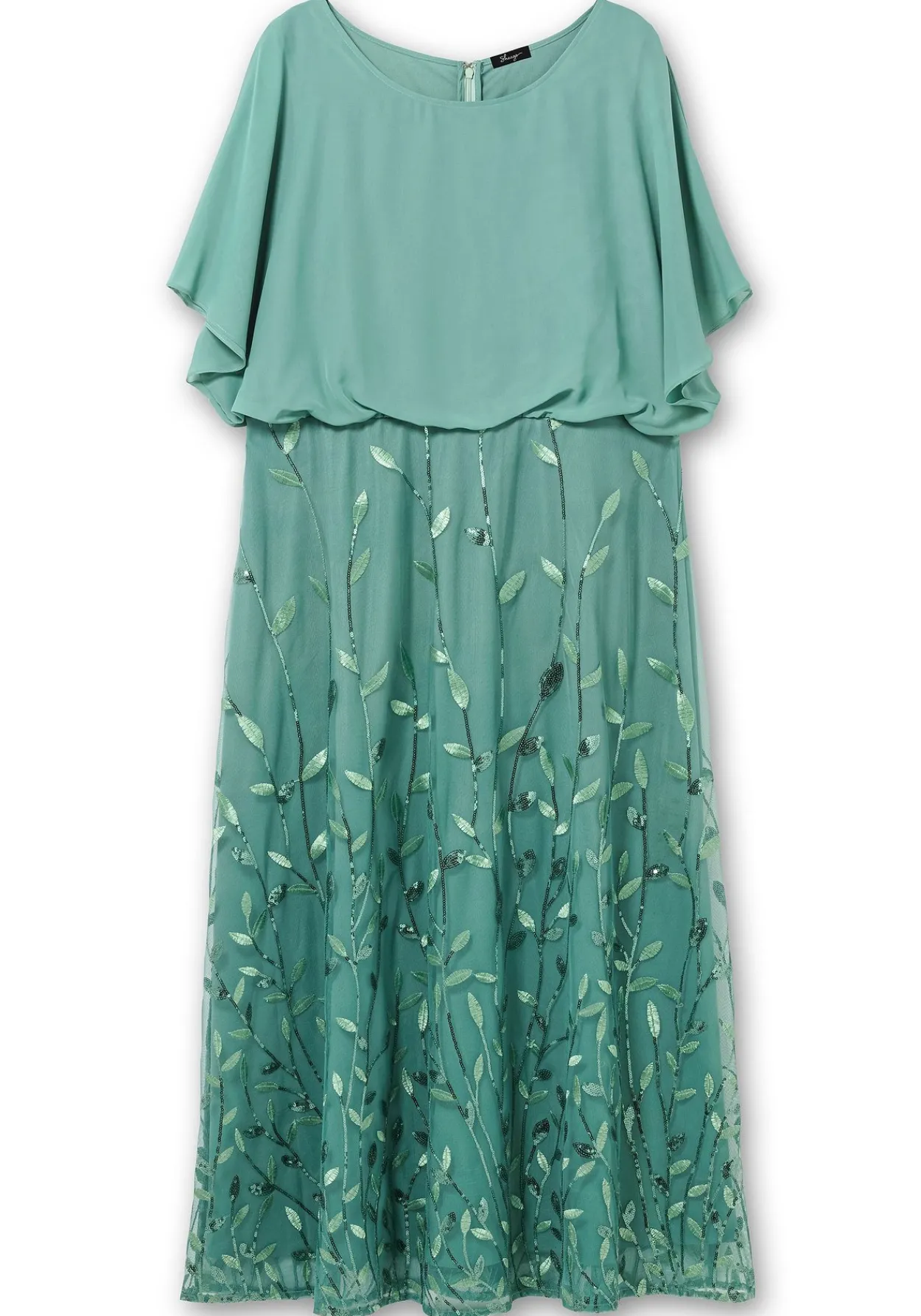 Abendkleid mit Stickereien und Pailletten am Rock<sheego Online