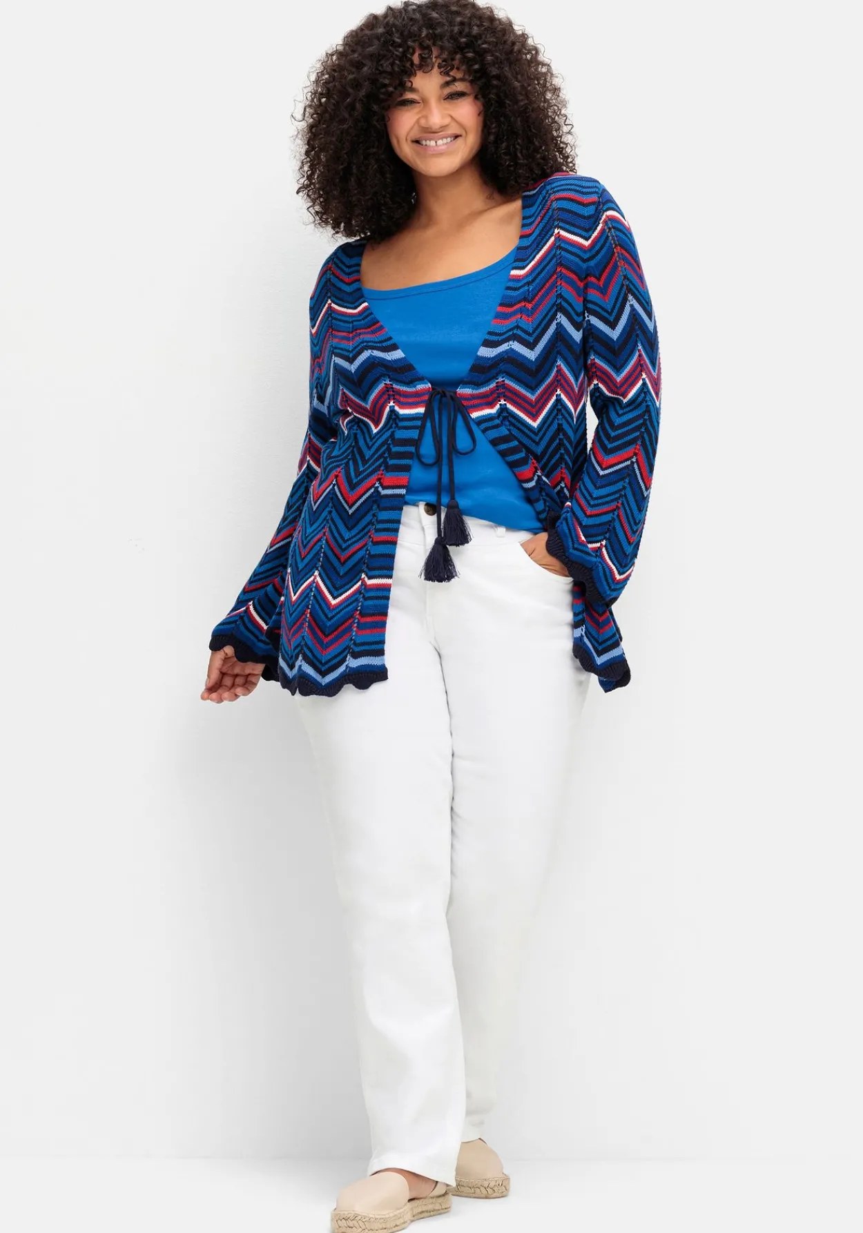 Ajour-Strickjacke im Zickzackmuster<sheego New