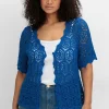 Ajour-Strickjacke mit kurzem Arm<sheego by Joe Browns Discount