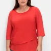 3/4-Arm-Shirt in Layeroptik, im Materialmix<sheego Outlet