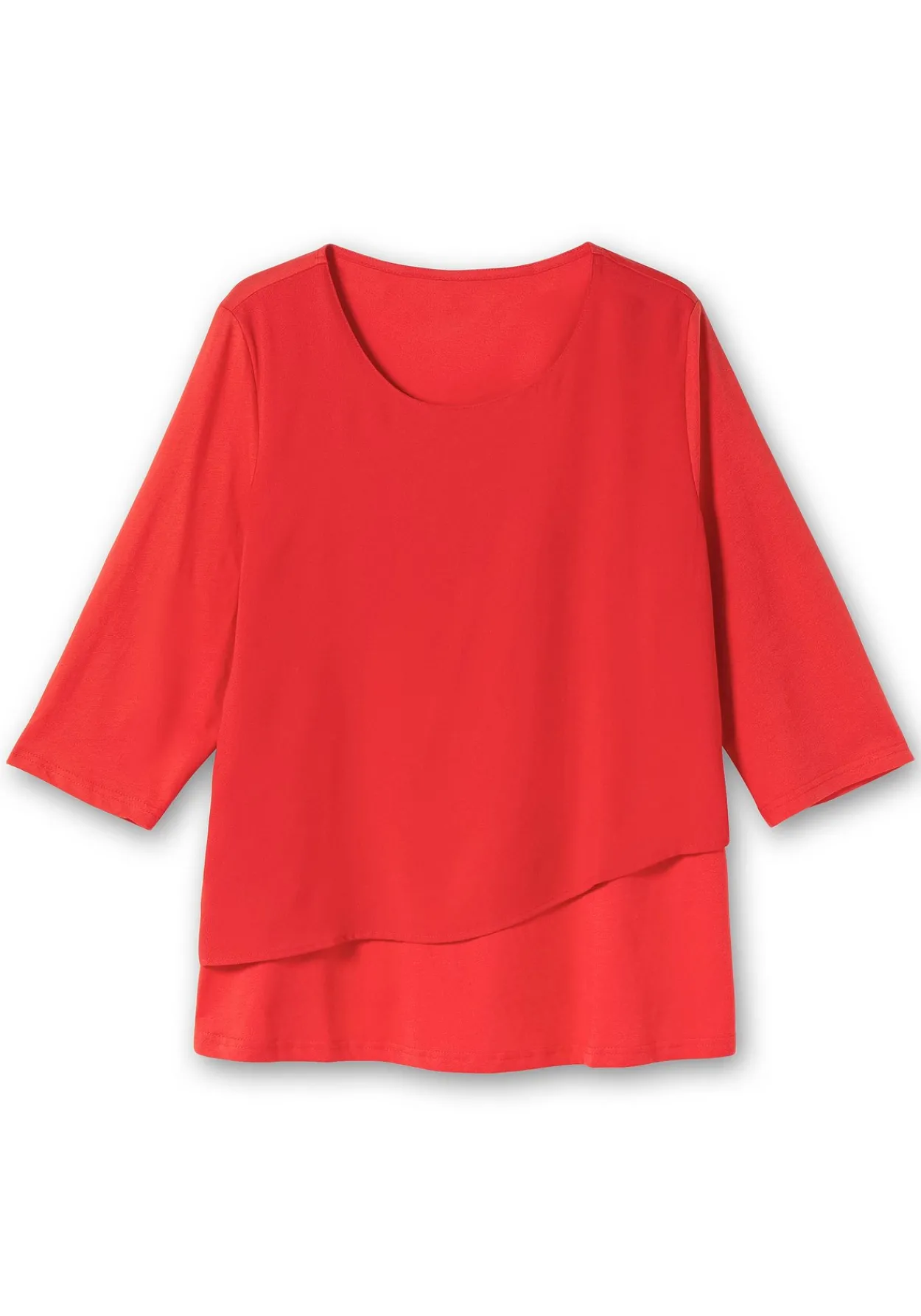3/4-Arm-Shirt in Layeroptik, im Materialmix<sheego Outlet