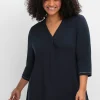 3/4-Arm-Shirt in leichter A-Linie, mit TENCEL™ Lyocell<sheego Fashion