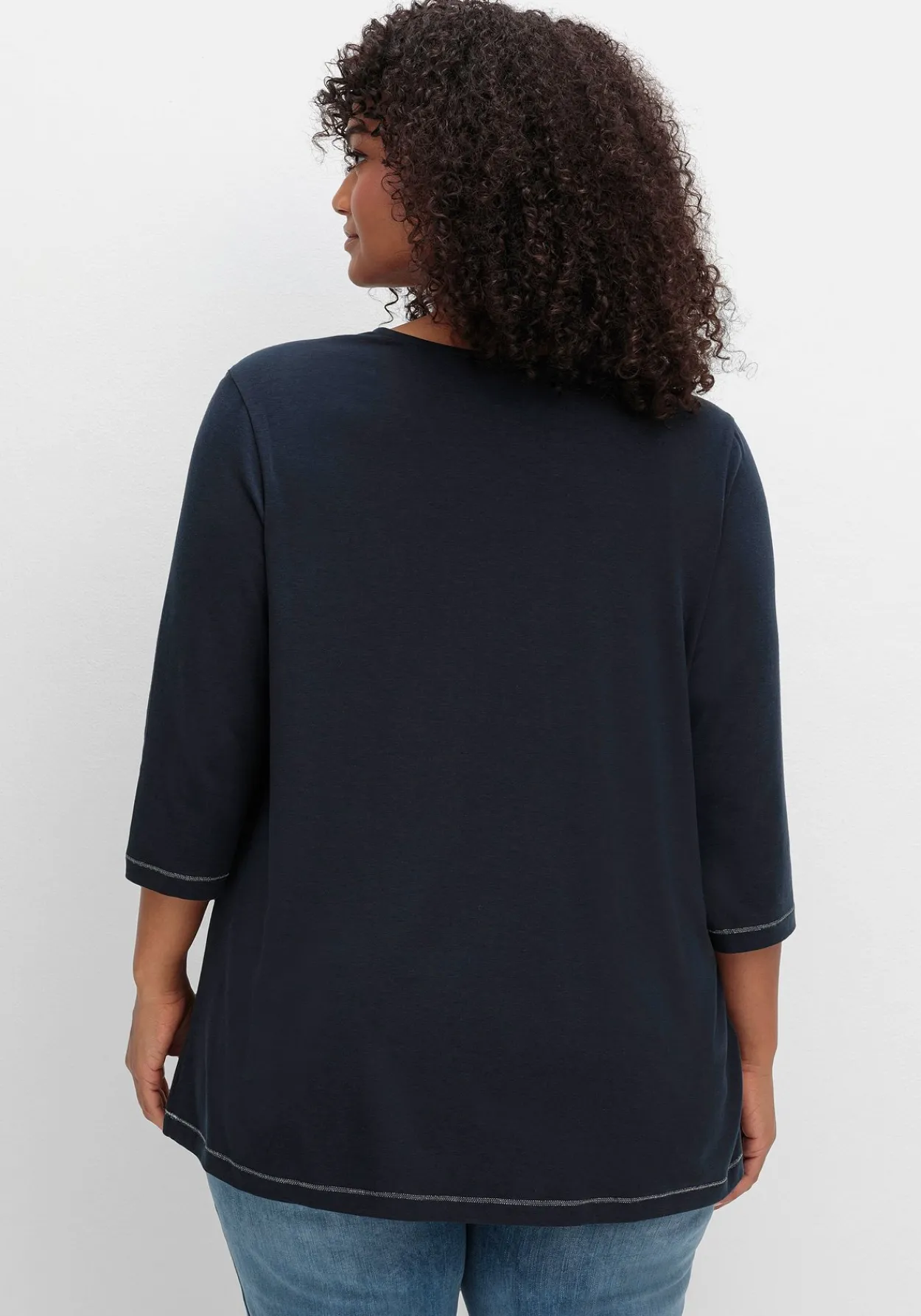 3/4-Arm-Shirt in leichter A-Linie, mit TENCEL™ Lyocell<sheego Fashion