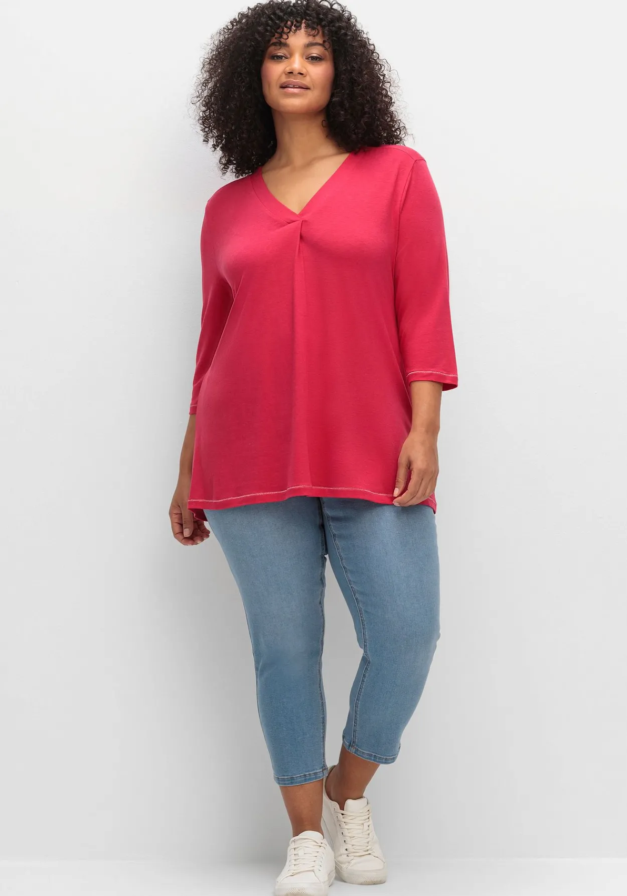 3/4-Arm-Shirt in leichter A-Linie, mit TENCEL™ Lyocell<sheego Fashion