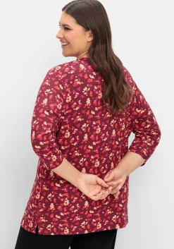 3/4-Arm-Shirt mit Blumendruck, aus Viskosejersey<sheego Fashion