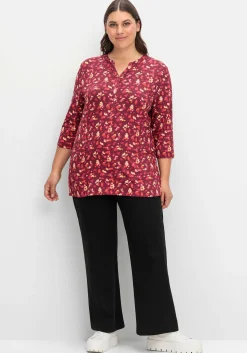 3/4-Arm-Shirt mit Blumendruck, aus Viskosejersey<sheego Fashion
