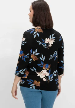 3/4-Arm-Shirt mit Blumenprint, aus Viskosejersey<sheego Best