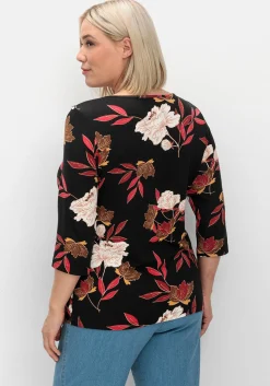 3/4-Arm-Shirt mit Blumenprint, aus Viskosejersey<sheego New