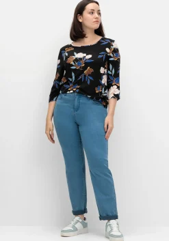 3/4-Arm-Shirt mit Blumenprint, aus Viskosejersey<sheego Best