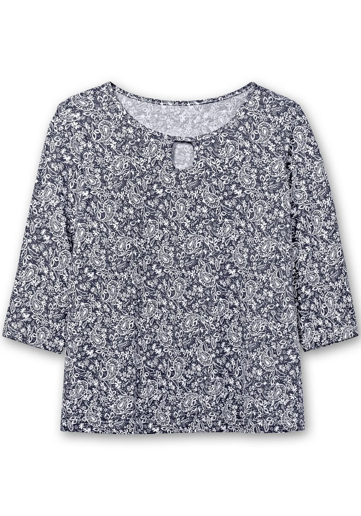 3/4-Arm-Shirt mit Cut-out am Ausschnitt<sheego Discount