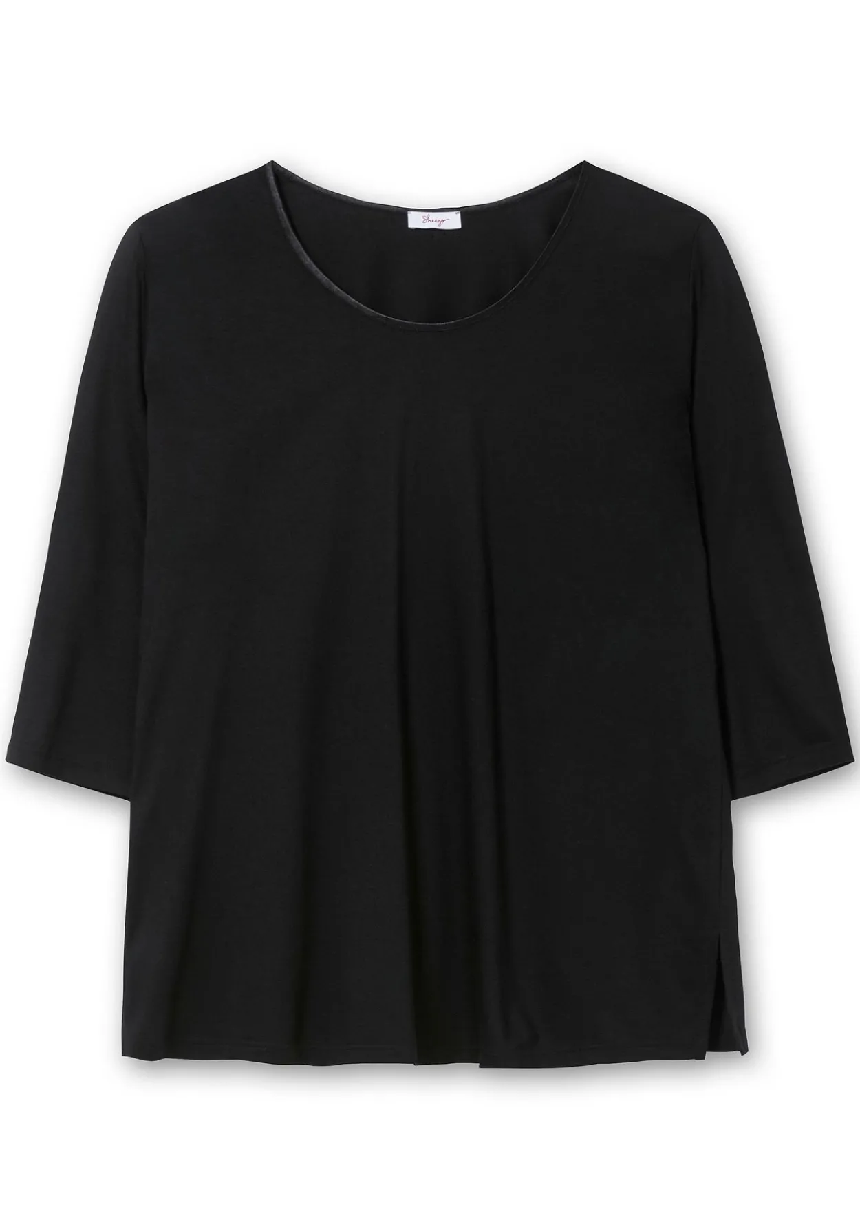 3/4-Arm-Shirt mit dezent glänzender Blende<sheego Outlet