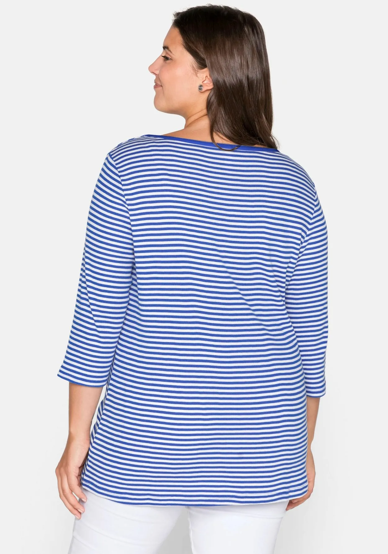 3/4-Arm-Shirt mit garngefärbten Ringeln<sheego Sale