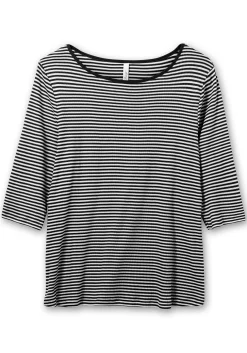 3/4-Arm-Shirt mit garngefärbten Ringeln<sheego Best