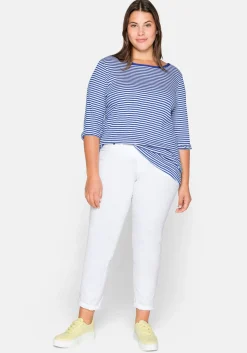 3/4-Arm-Shirt mit garngefärbten Ringeln<sheego Sale