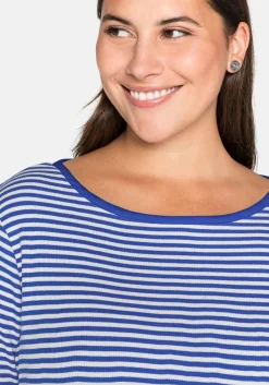3/4-Arm-Shirt mit garngefärbten Ringeln<sheego Sale