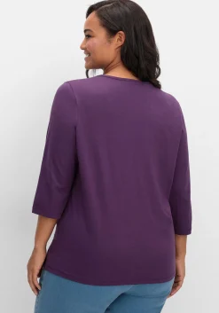 3/4-Arm-Shirt mit Glitzerstein-Applikation<sheego Hot