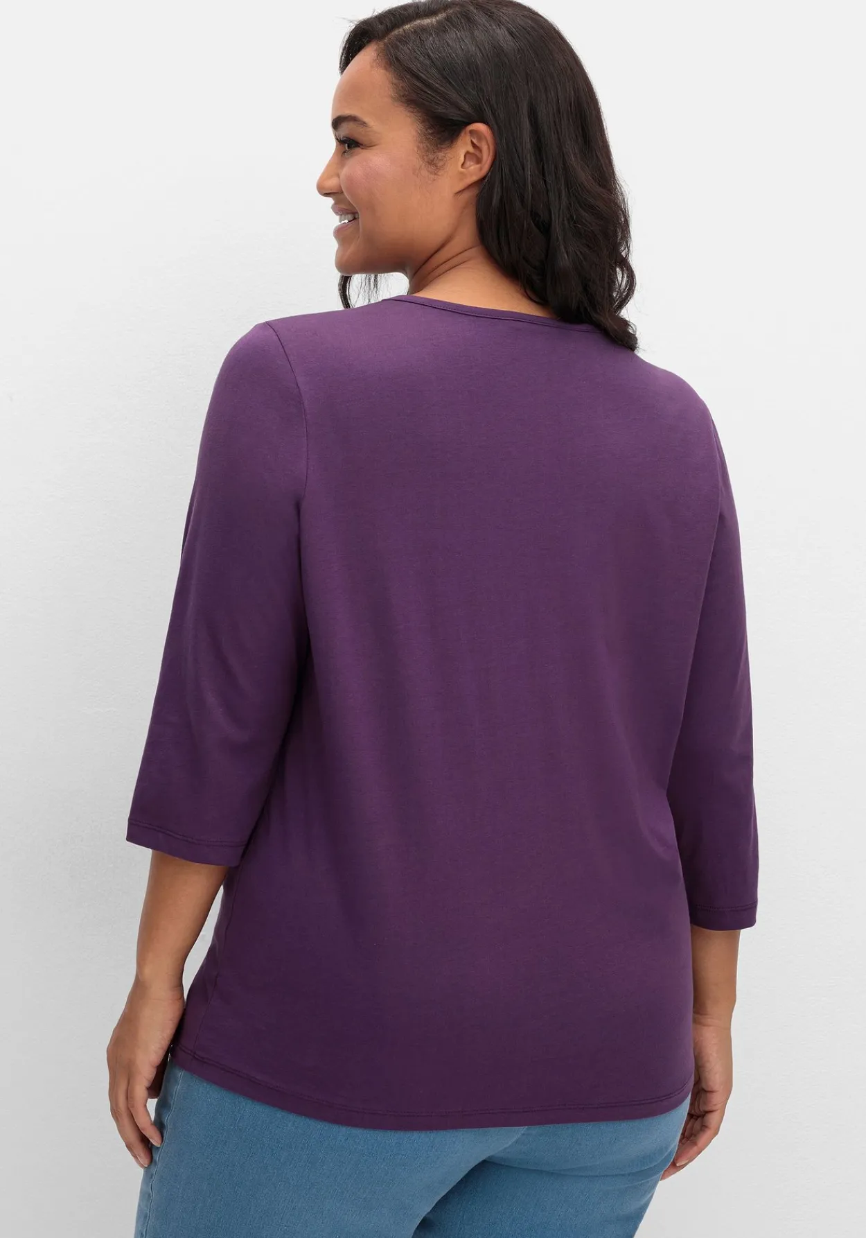 3/4-Arm-Shirt mit Glitzerstein-Applikation<sheego Hot