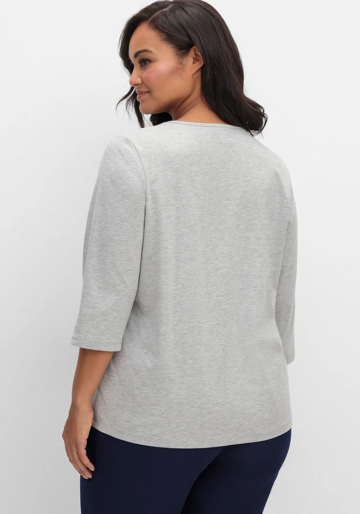 3/4-Arm-Shirt mit Glitzerstein-Applikation<sheego Hot