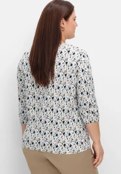 3/4-Arm-Shirt mit Grafikprint<sheego Hot