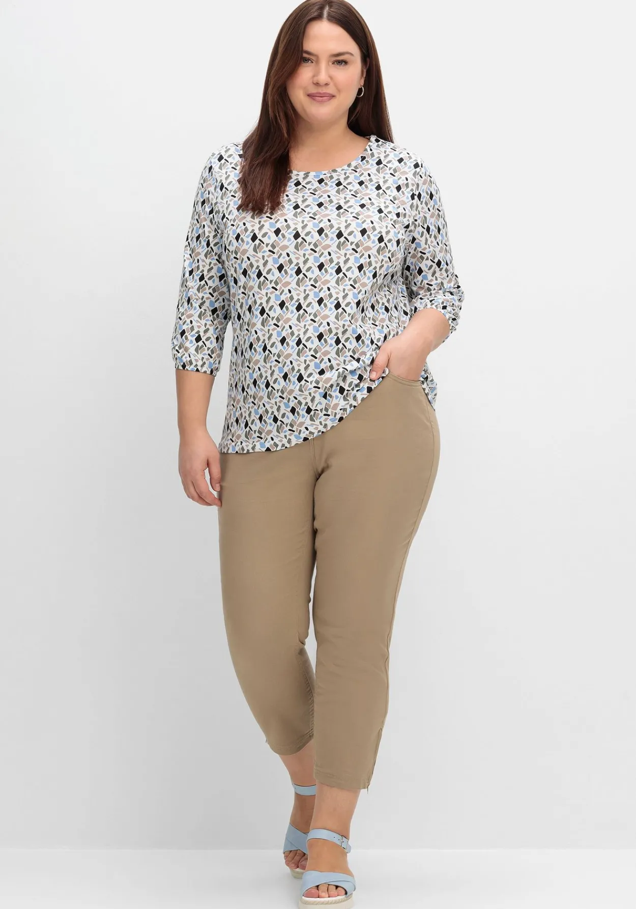 3/4-Arm-Shirt mit Grafikprint<sheego Hot