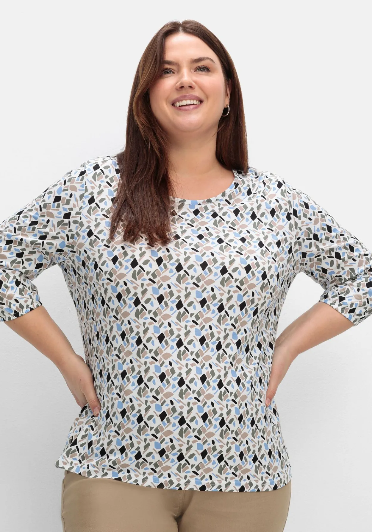 3/4-Arm-Shirt mit Grafikprint<sheego Hot