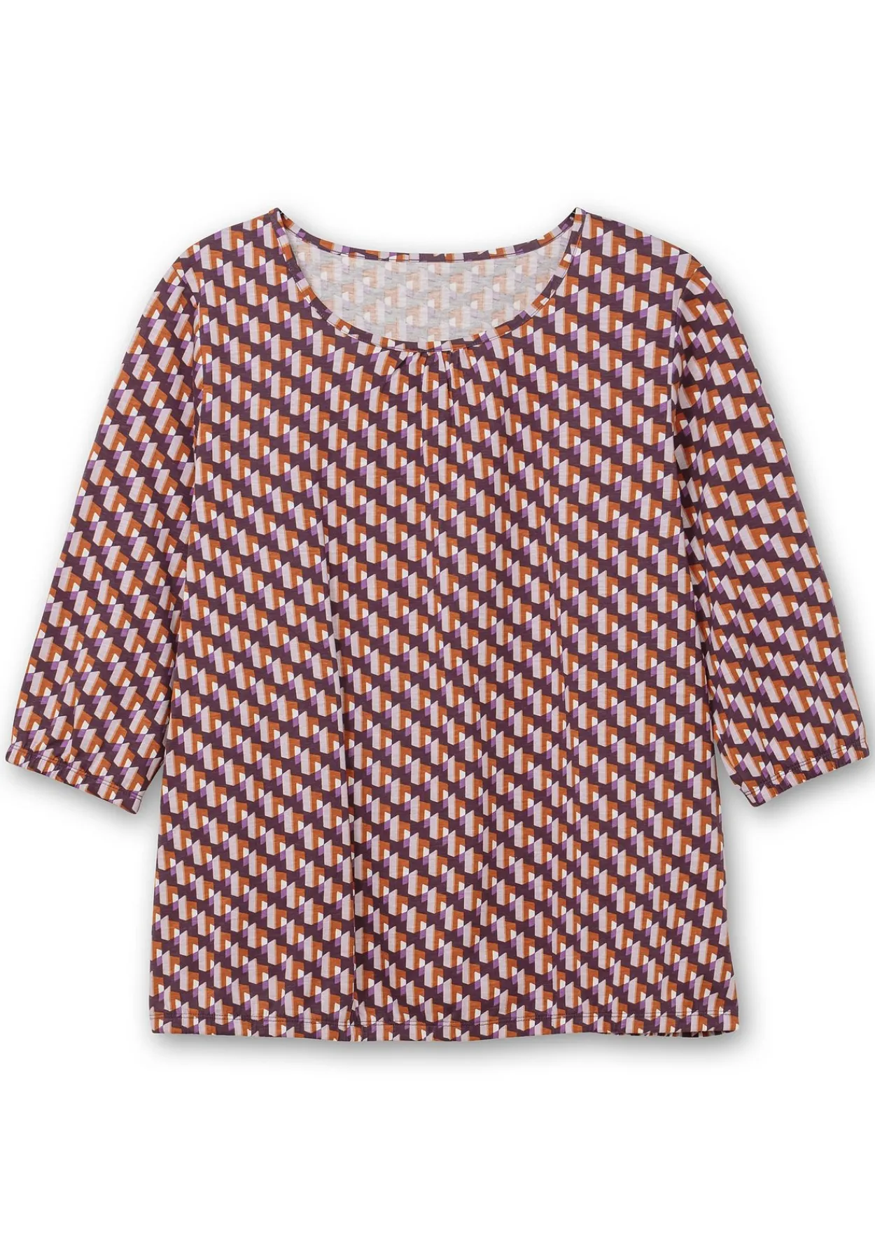 3/4-Arm-Shirt mit Grafikprint und Gummizugbund<sheego Clearance