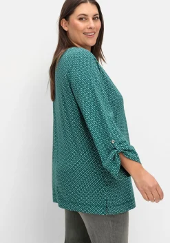 3/4-Arm-Shirt mit grafischem Minimaldruck<sheego Hot