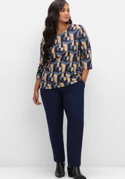 3/4-Arm-Shirt mit grafischem Print<sheego Outlet