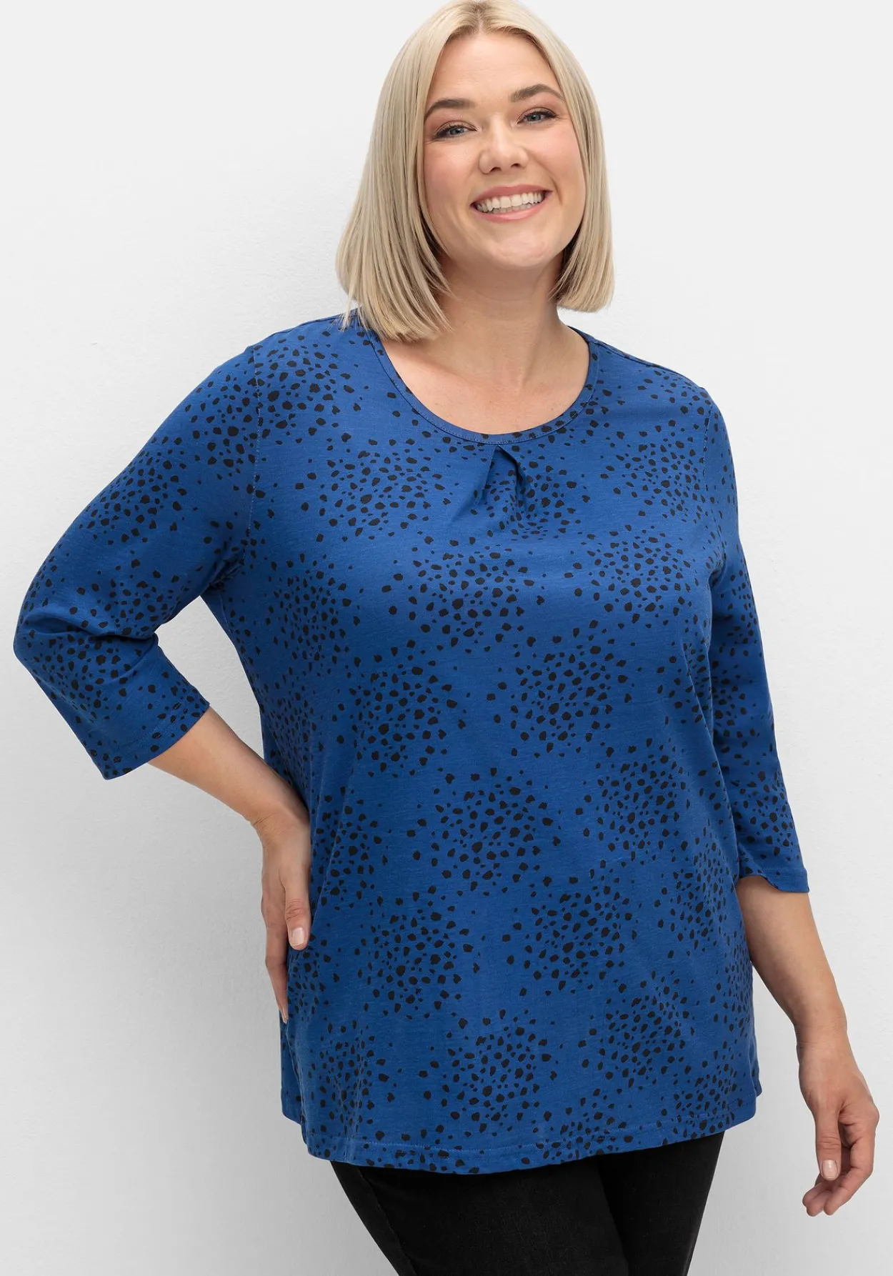 3/4-Arm-Shirt mit Konfetti-Print<sheego Hot