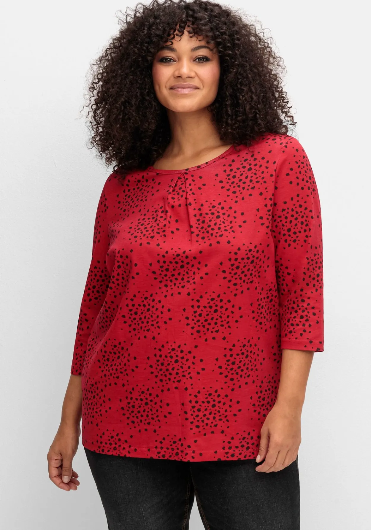 3/4-Arm-Shirt mit Konfetti-Print<sheego Online