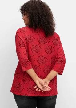 3/4-Arm-Shirt mit Konfetti-Print<sheego Online