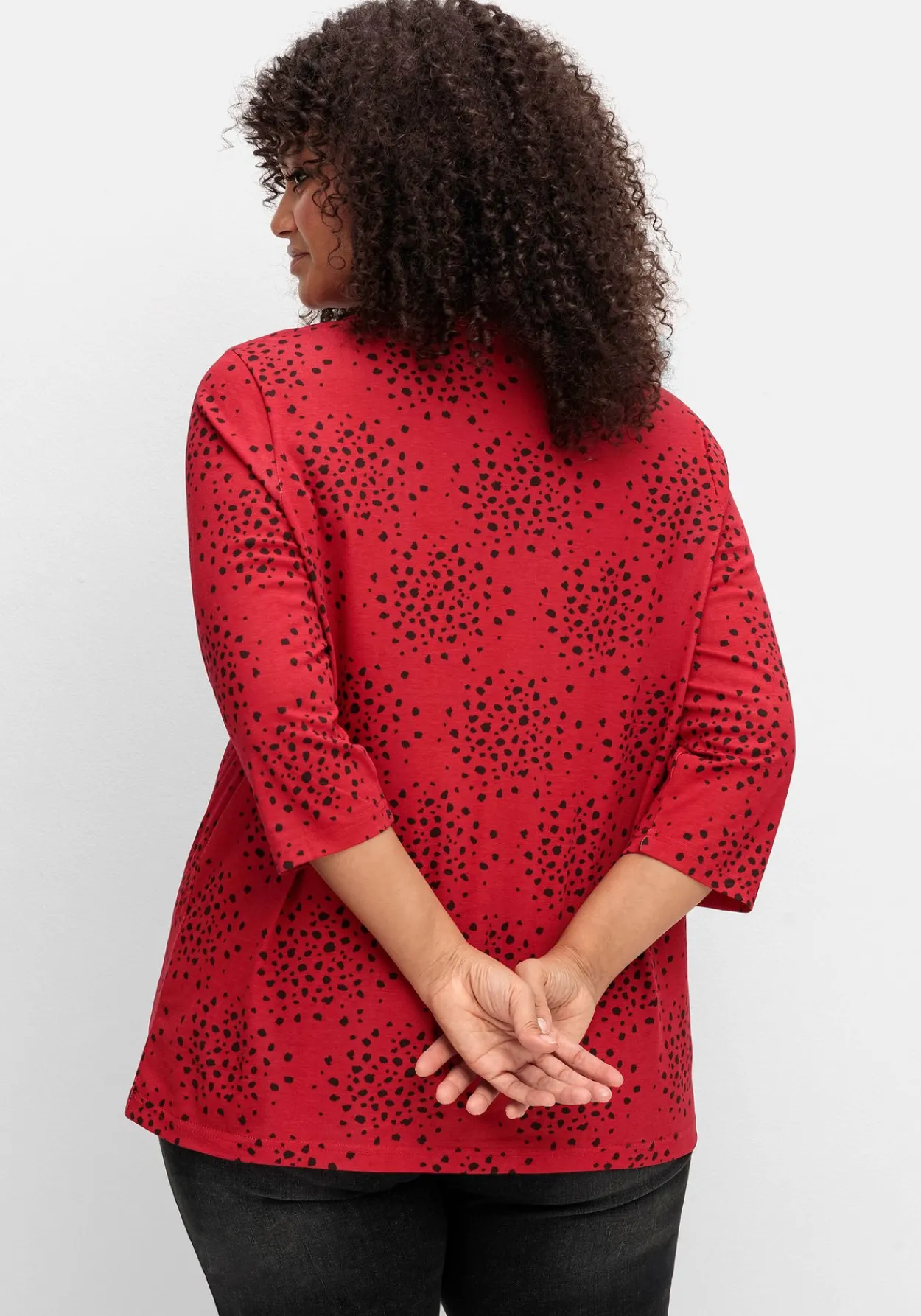 3/4-Arm-Shirt mit Konfetti-Print<sheego Online