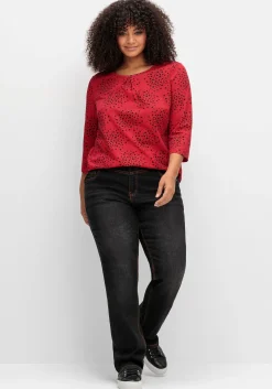 3/4-Arm-Shirt mit Konfetti-Print<sheego Online